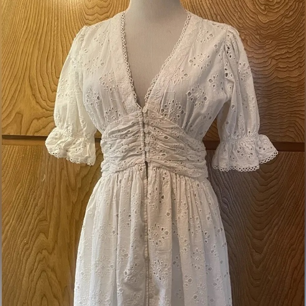 House of Harlow 1960 Eyelet Midi Dress